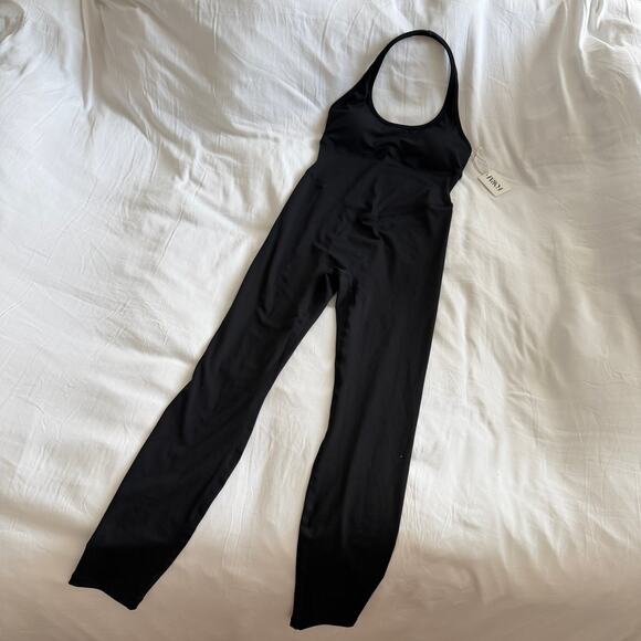 NWT Form Activewear Halter Onesie Black Bodysuit Jumpsuit Size M - Picture 3 of 9